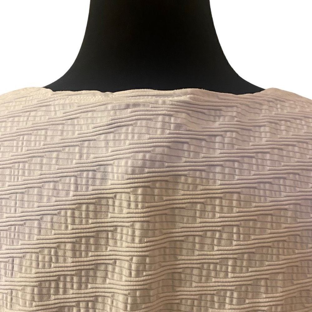 Talbots White Textured Pattern Top - image 7
